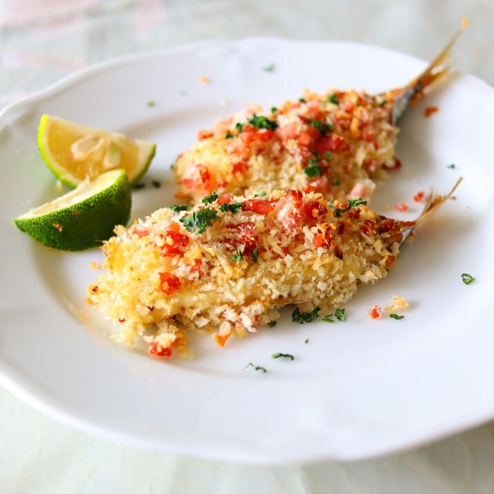 オーブンにおまかせ！鰯のハムチーズ焼き